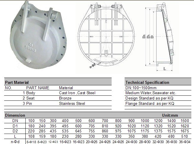 Use for Tank Avoid Back Flow Flap Valve