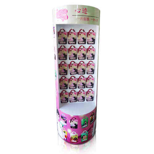 Cmyk Printed Cardboard POS Display, Floor Display Rack