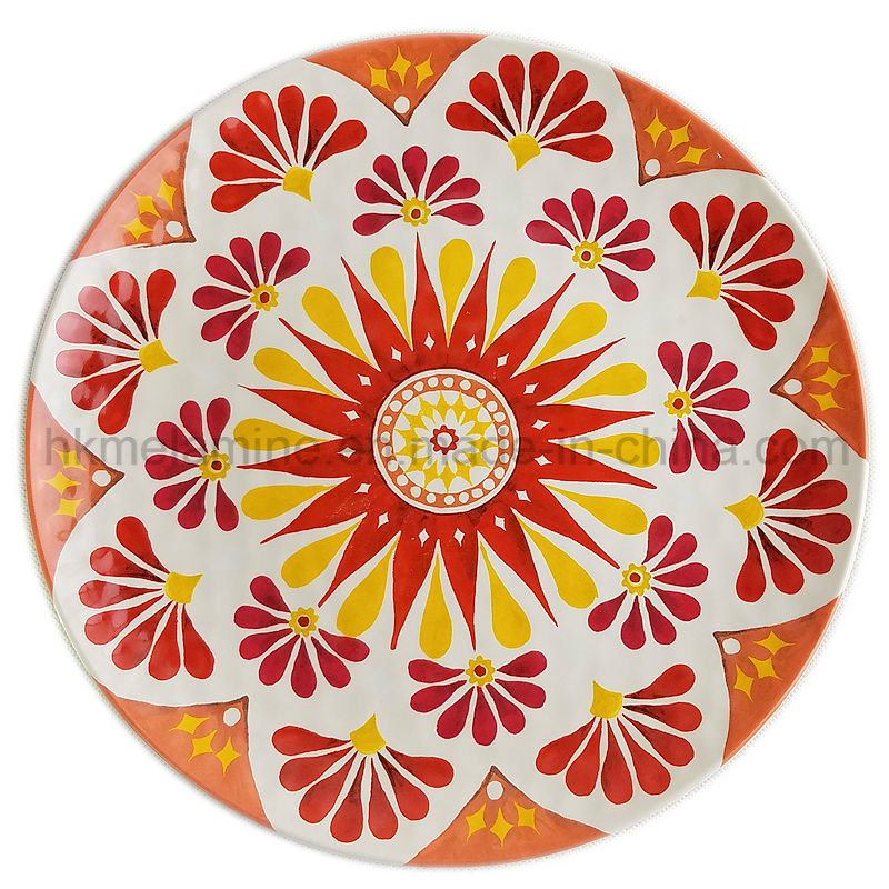 10inch Melamine Dinner Plate with New Design (PT196)