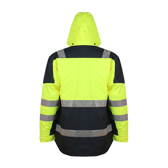 Class3 En20471 300d Oxford with PU Coating Reflective Safety Jacket