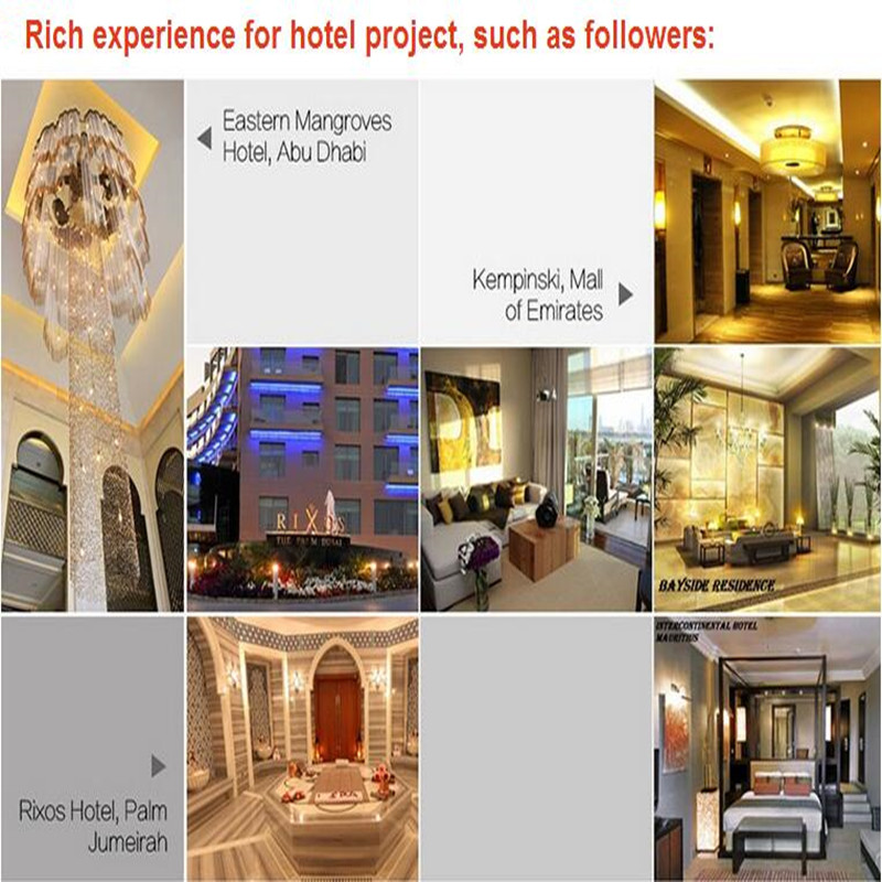 European Glass Tube Chandelier LED Pendant Lamp for Hotel Project