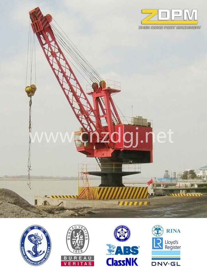 360degree Rotation Single Jib Portal Fixed Crane in Port for Loading