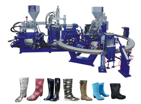 Rotary Machine for Rain Boots. Gumboots