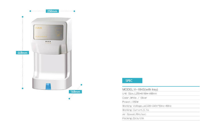 2016 Bothroom New Product Electric LED Automatic High-Speed Hand Dryer