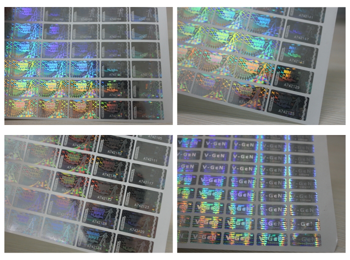 Holographic Transparent Laser Serial Number Hologram Stickers