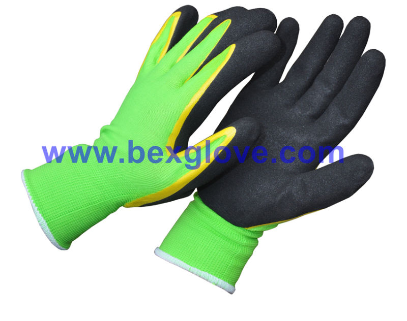 15gauge Nylon/Spandex Liner, Nitrile Coating, Micro-Foam Safety Gloves