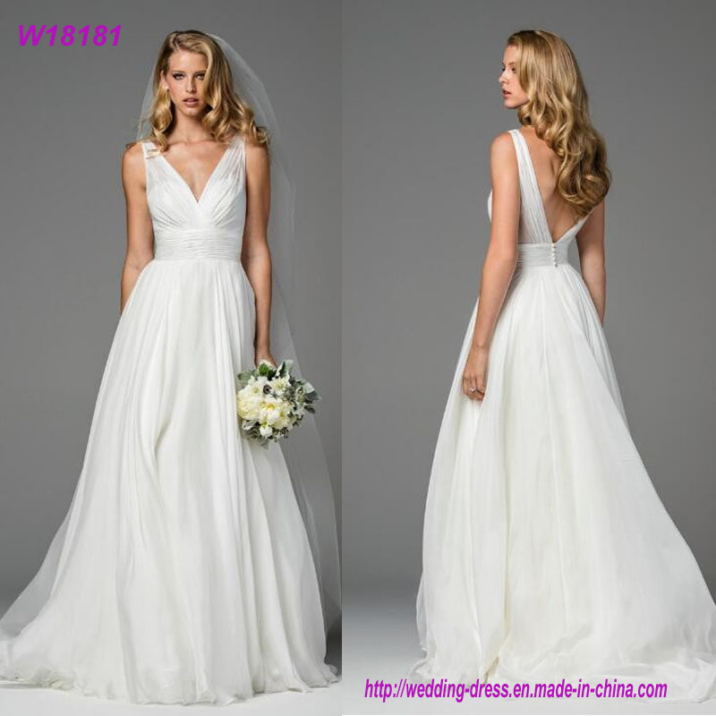 Sexy Sweetheart Simple But Elegant Wedding Dress/Vera Organza Wang Wedding Dress