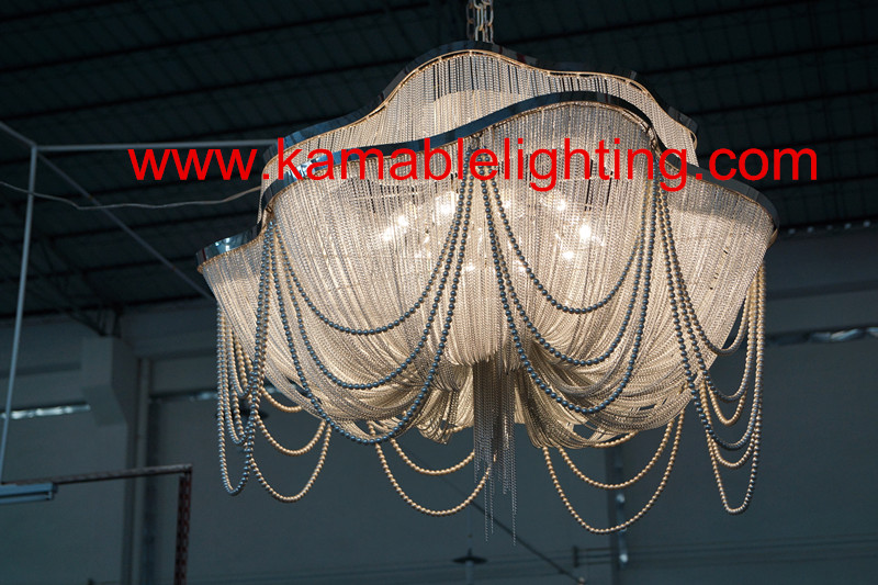 Modern Pearl Chain Chandelier Project Lamp (KA1219)