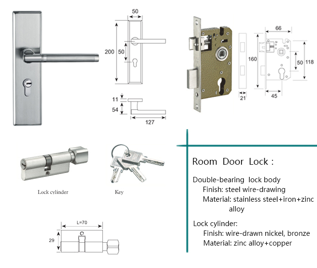 Stainless Steel/Zinc Alloy Door Lock