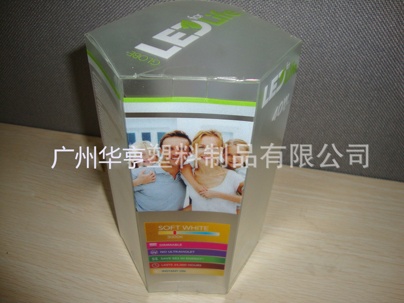 Customized Clear PVC Box (plastic hexagon can)