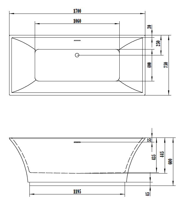 Special Shape Freestanding Quality Bath Tub