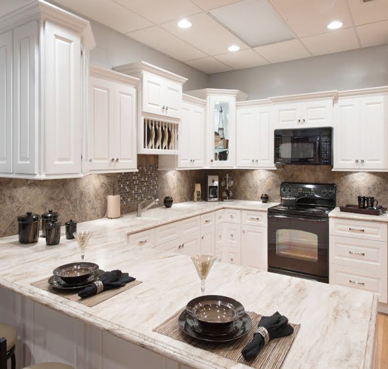 French Style PVC White Custom Kitchen Cabinetry