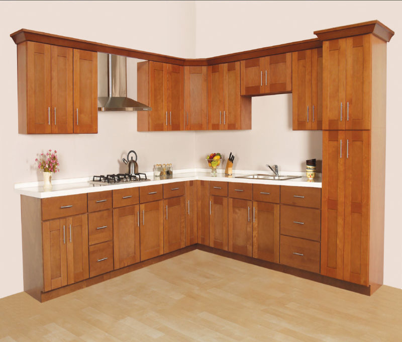 Frame Door Solid Wood Kitchen Cabinet