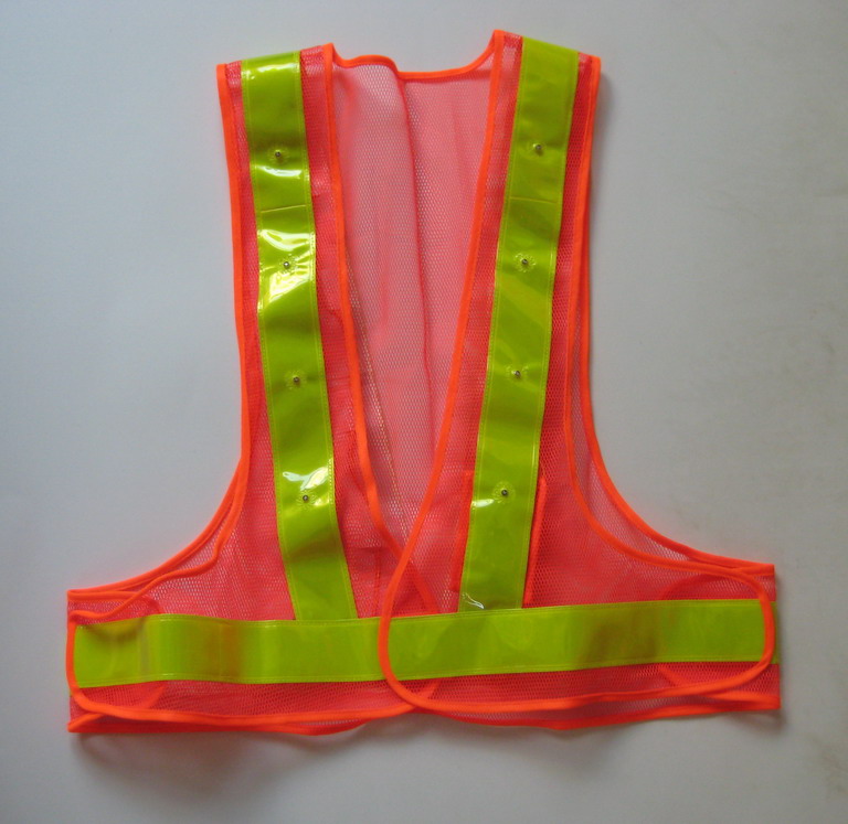 High Visible LED Safety Vest for Roadway