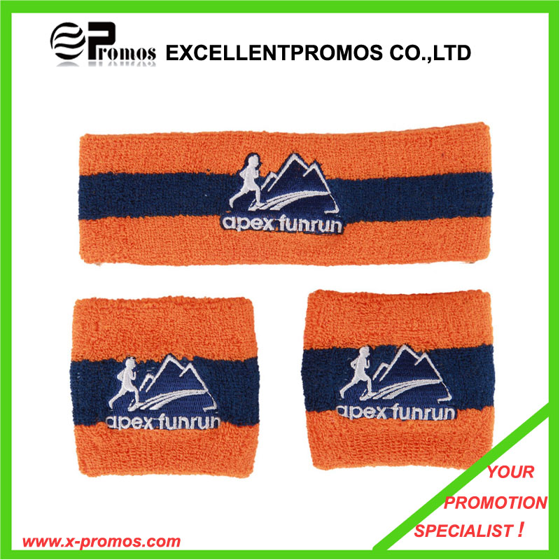 Embroidery Cotton Wholesale Terry Sports Sweatbands (EP-W9018)