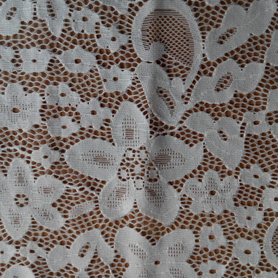 White Spandex Lace Fabric