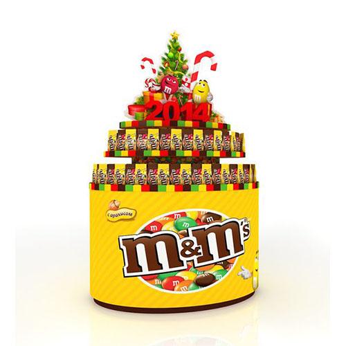 POS Supermarket Cardboard Pallet Display for Chocolate Christmas Goods