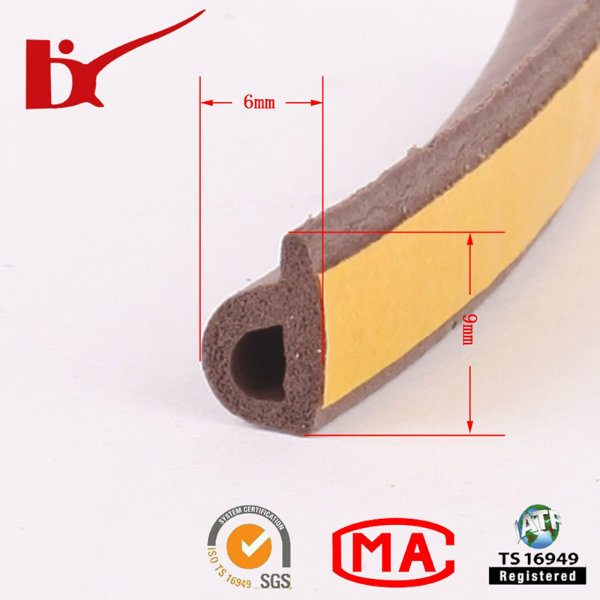 Wooden Door Edge Gap Weather Resistance Rubber Foam Seal Strip