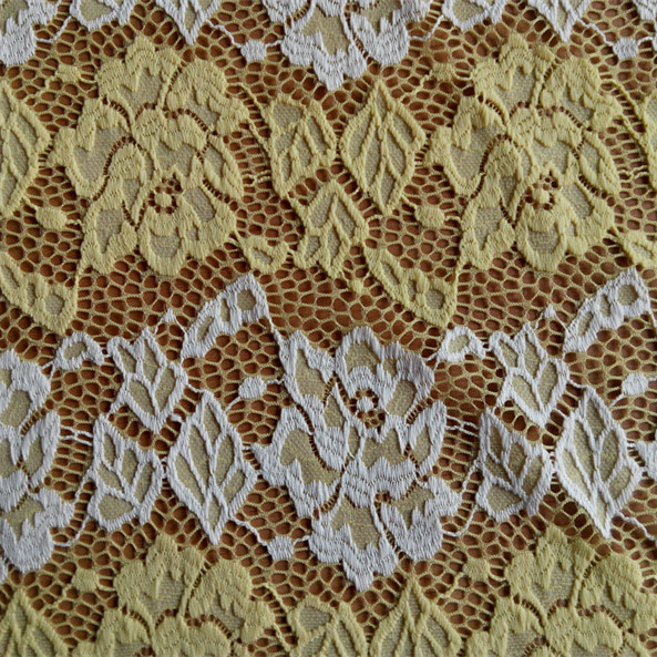 Single Dyed Brocade Lace Fabric