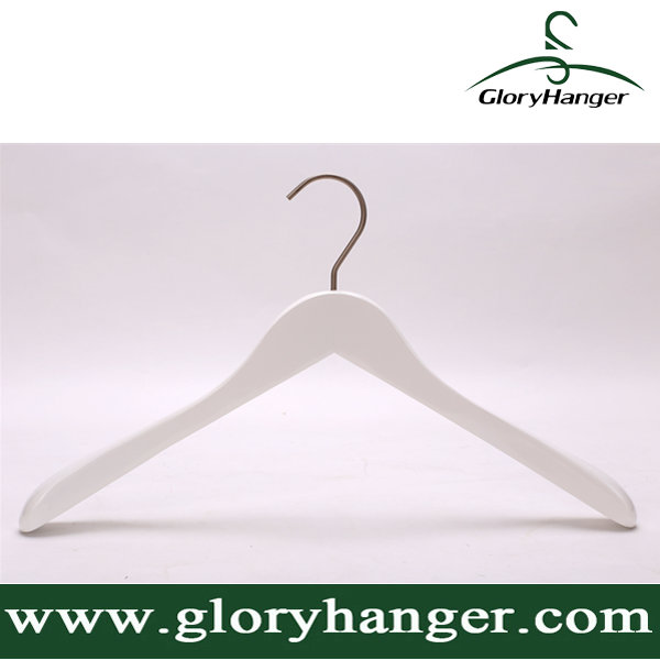 Wholesale Fashion White Wooden Garment Hanger /Pant Hanger