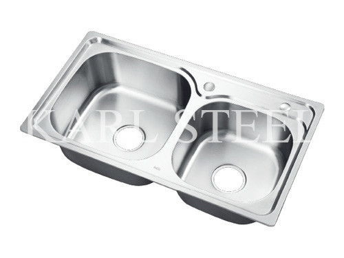 Double Bowls Stainless Steel Sink (7741)