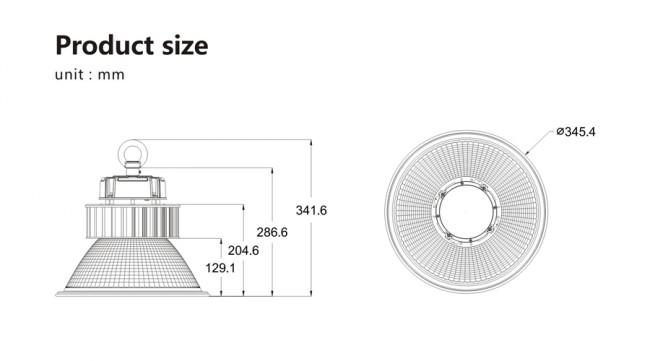 High Quality Good Price LED 100W High Bay Light Meanwell Driver