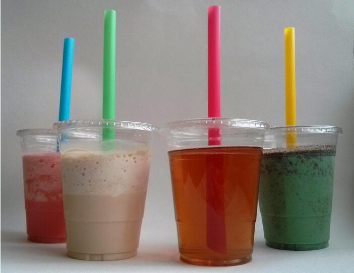 Plastic Cups for Bubble/Boba Tea, Milkshakes & Frozen Cocktails