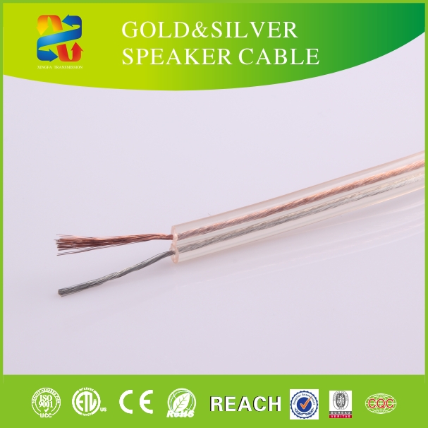 China Low Price Transparent PVC Jacket CCA Speaker Cable