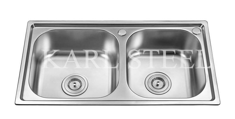 Double Bowls Stainless Steel Sink (7741)