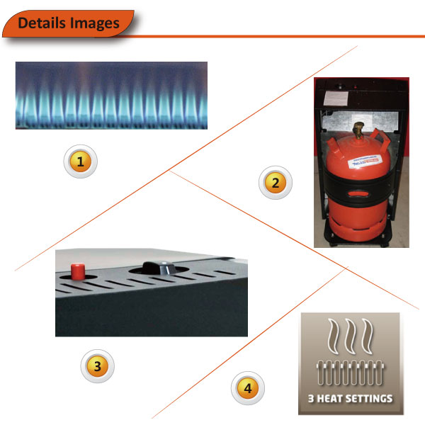 4.2kw CE, PAHs Blue Flame Gas Heater, Vent Free Gas Heater, LPG Gas Heater