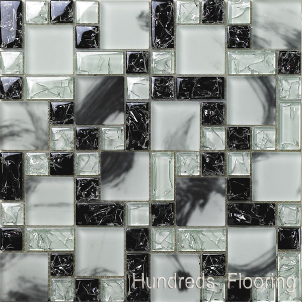 Cracked Mosaic, Mosaic Wall Tile, Crystal Glass Mosaic (HGM282)