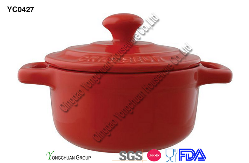 Round Baking Casserole with Lid