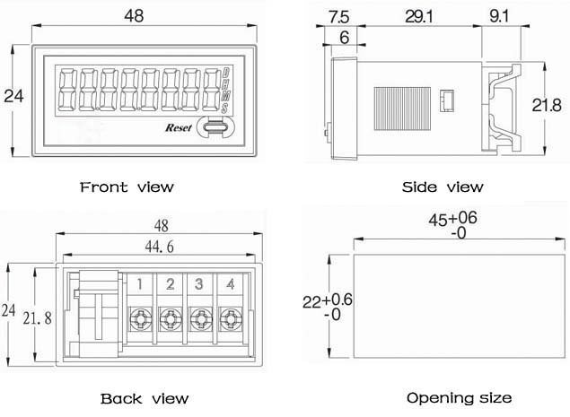 C2400 8-Digit High Resolution LCD Ce Approved Top Sale Multifunction Counter