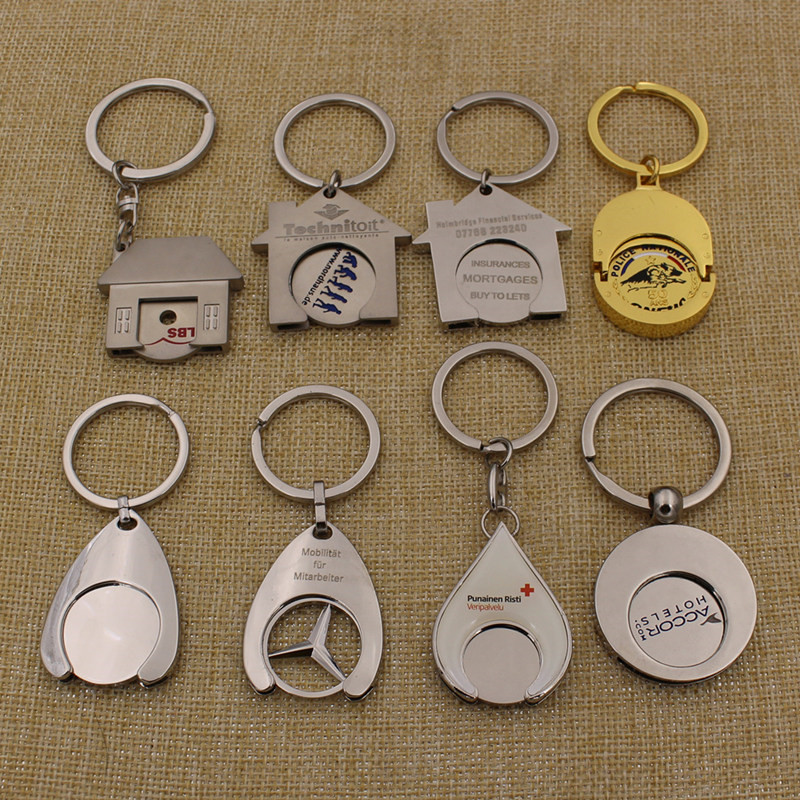 2016 Customized Metal Leather Personalised Keyring with Company Logo