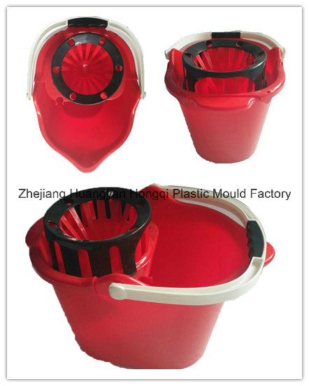 Plastic Mop Bucket with Wringer Injection Mould with ISO Certification