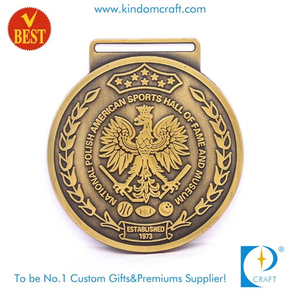 High Quality Customized Zinc Alloy 3D American Sports Medal with Pressure Stamping