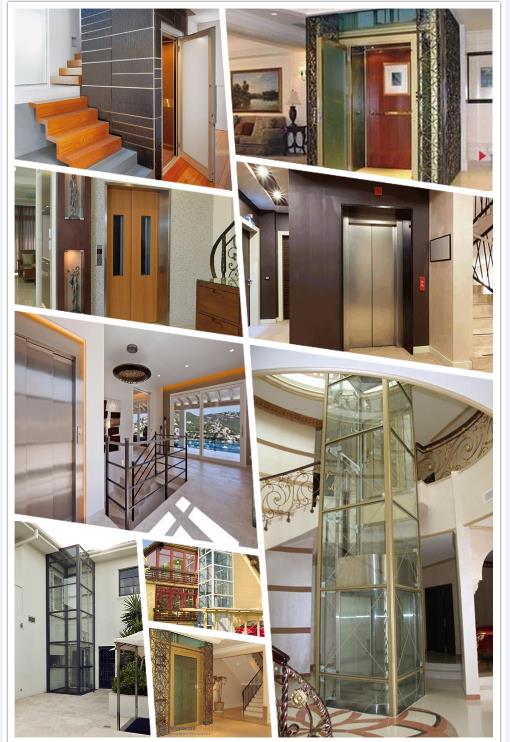 House Small Glass Indoor Residential Passenger Home Villa Elevator