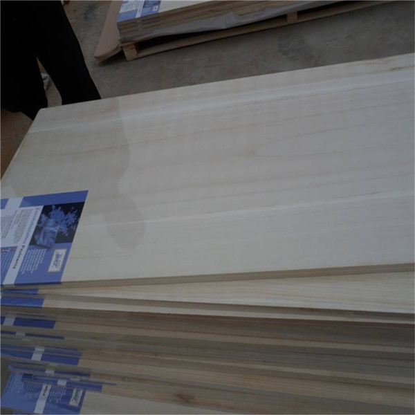 Bleached Paulownia Edge Glud Board with Shrink Film & Color Paper