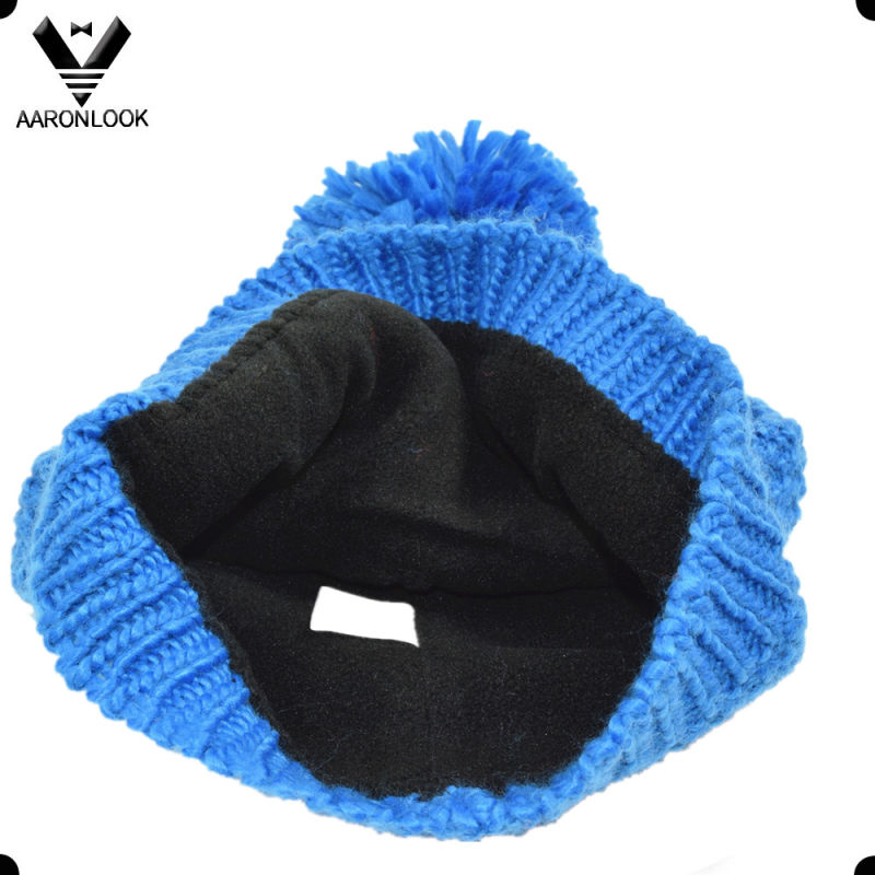 Winter Warm Knitted POM-POM Hat with Lining