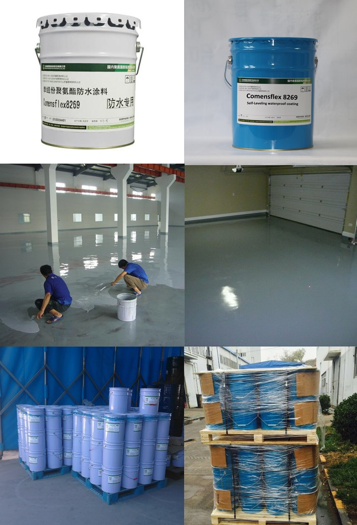 Self-Leveling Moisture Curable PU (Polyurethane) Waterproof Membrane (Comensflex 8269)