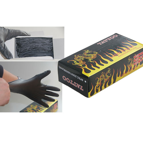 Professional Tattoo Black Glove for Artist