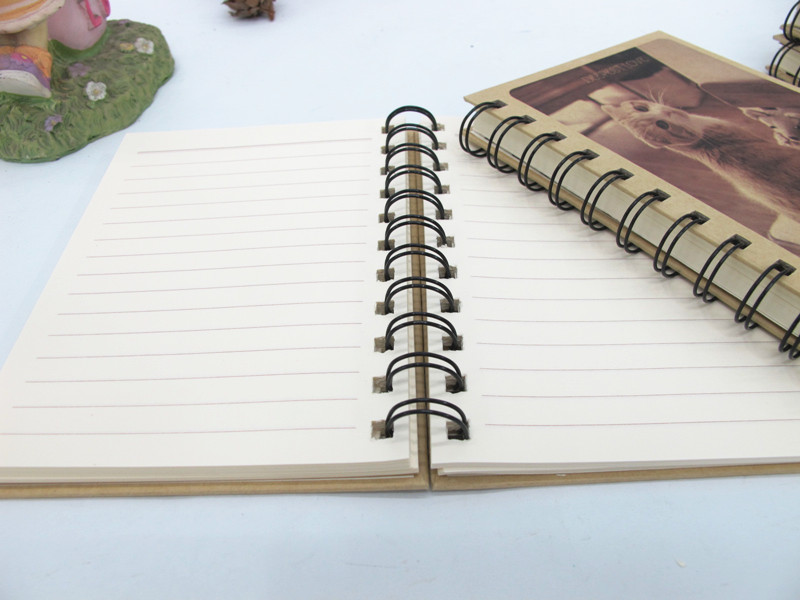 Custom Printing Kraft Paper Hardcover Spiral Notebooks