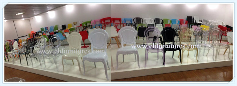 Elegant Transparent PC Chair / Plastic Chair with Arm for Home (YC-P31)