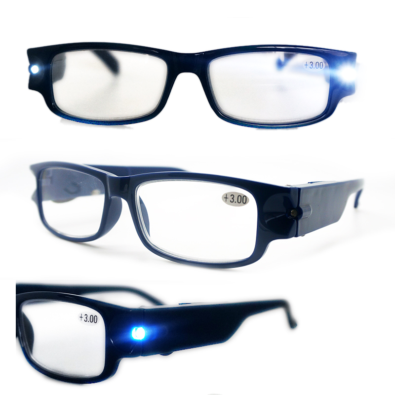Fashion Plastic LED Reading Glasses (WRP504173)