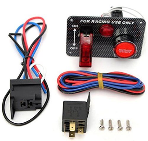 12V Racing Car Engine Start Push Button Toggle Ignition Switch Panel