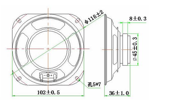 Fbs10236 Good Quanlity Mylar Speaker with Outline Border (FBELE)