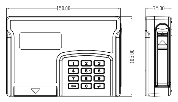 DIN Rail Mounting Keypad Split Energy Meter with Ciu