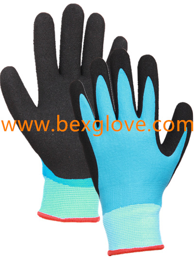 13 Gauge Nylon Liner, Nitrile Coating, Double Coated, Micro-Foam Finish Work Glove