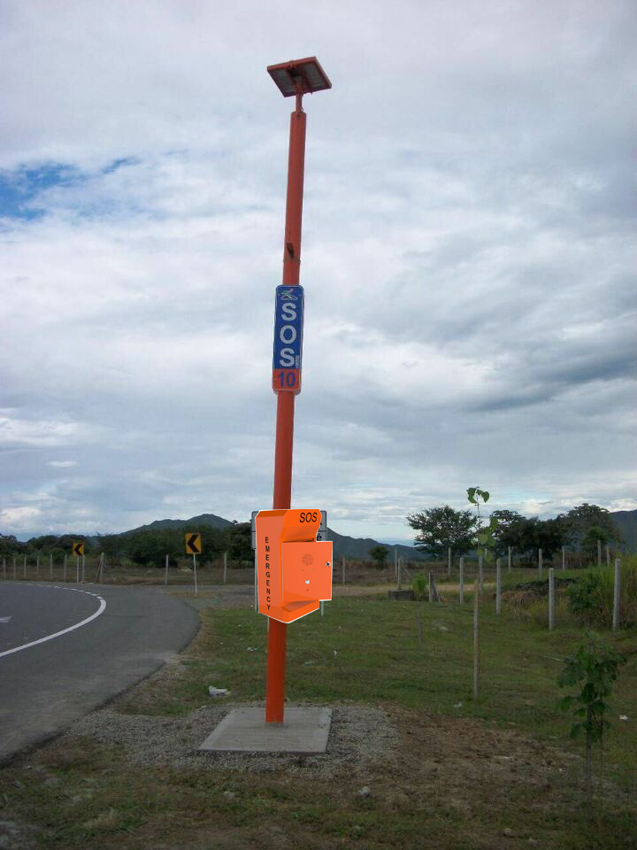 Highway Emergency Call Box with Door and Lock Roadside Sos Emergency Telephone