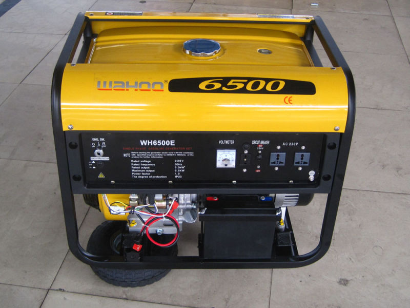 5kw CE Approval Wahoo Gasoline Generator with 13HP Engine Wg390 (WH6500-X)